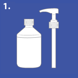 Step 1. Icon of Bottle and Pump